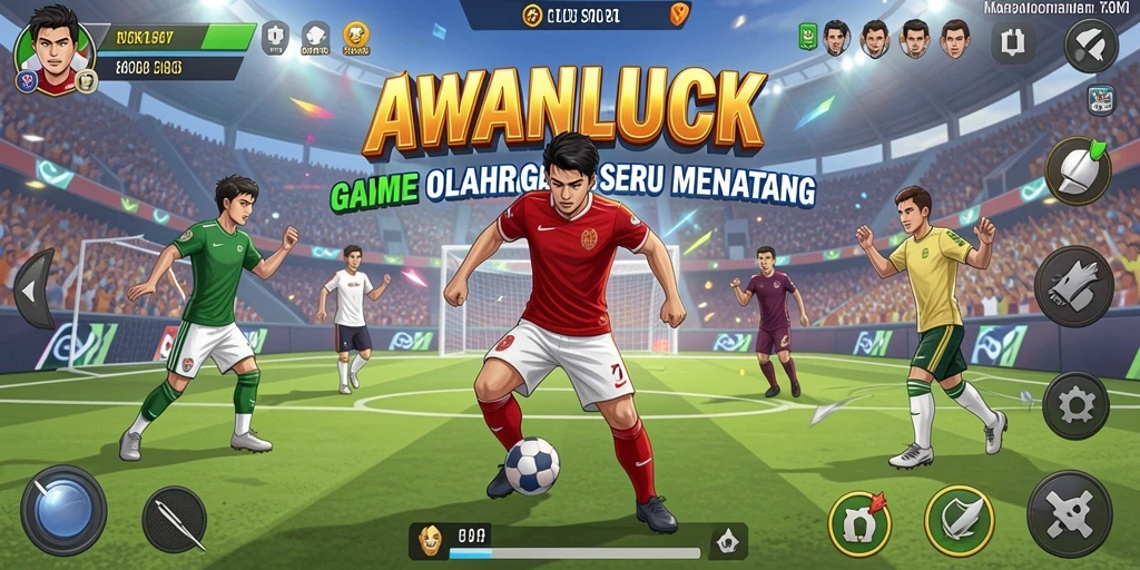 Screenshot gameplay AWANLUCK saat pertandingan olahraga yang intens.