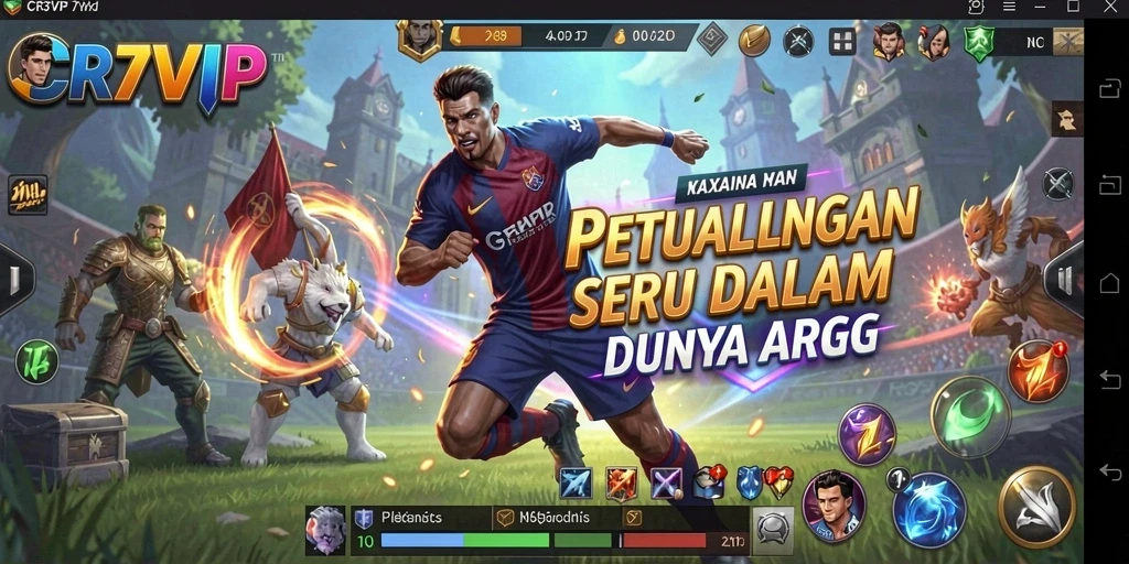 Screeshot utama game CR7VIP menampilkan aksi seru dalam pertarungan ARPG.