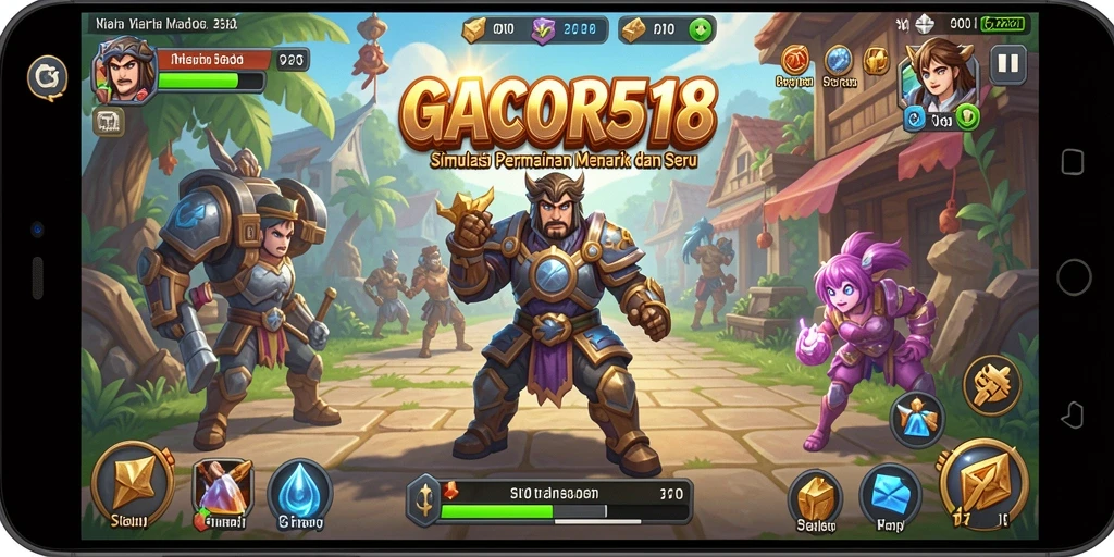 Menampilkan gameplay GACOR518 dengan elemen simulasi menarik.