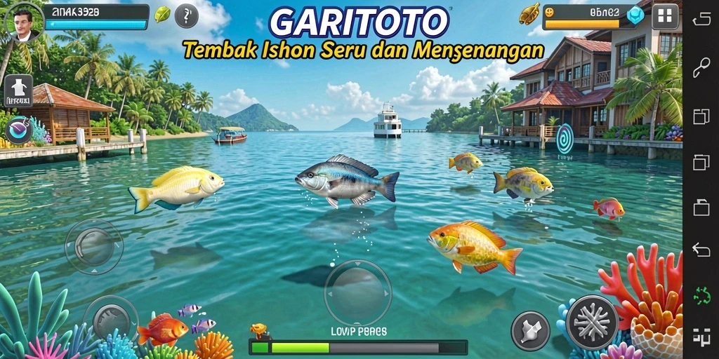 Screenshot GARITOTO menampilkan gameplay Tembak Ikan yang menarik.