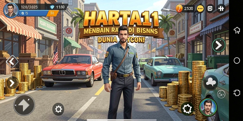 Screenshot HARTA11 menampilkan gameplay Tycoon yang seru dan menantang.