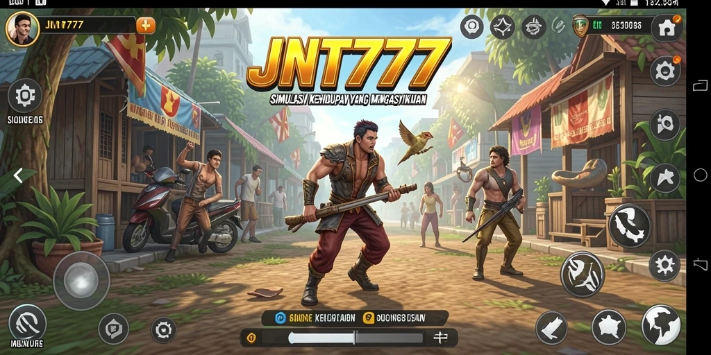 Tampilan gameplay menarik dari JNT777 dengan karakter yang hidup.