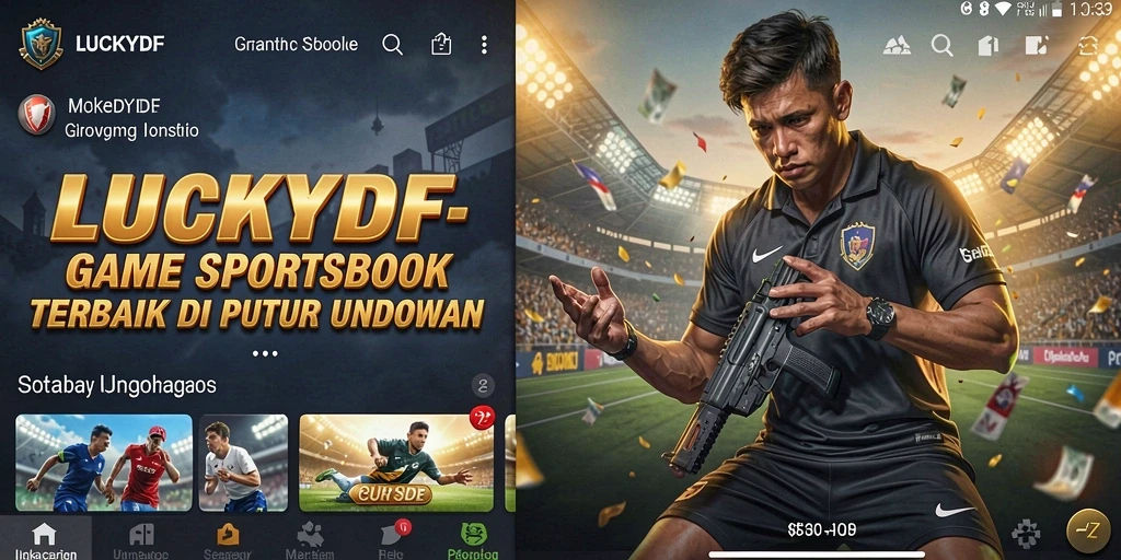 Tampilan screenshot gameplay LUCKYDF saat melakukan taruhan olahraga.