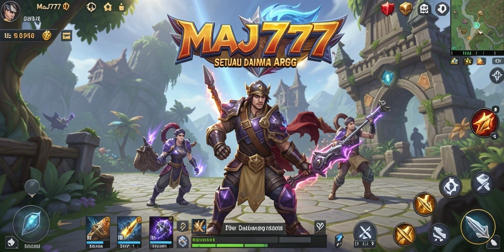 Tangkapan layar utama MAJ777 menampilkan aksi seru karakter dalam dunia ARPG.
