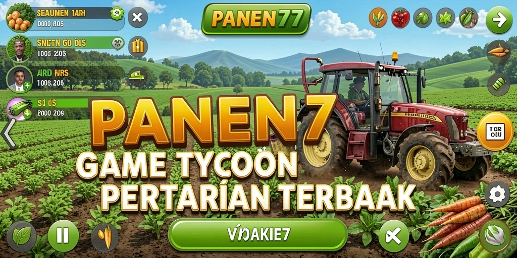 Tampilan gameplay seru di PANEN77 dengan aktivitas pertanian.