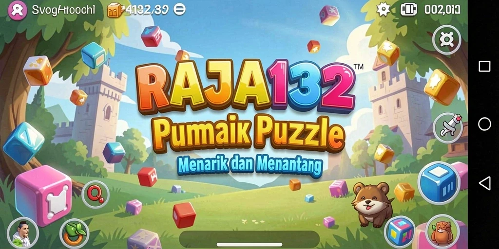 Tampilan gameplay RAJA132 saat menyelesaikan teka-teki Puzzle.