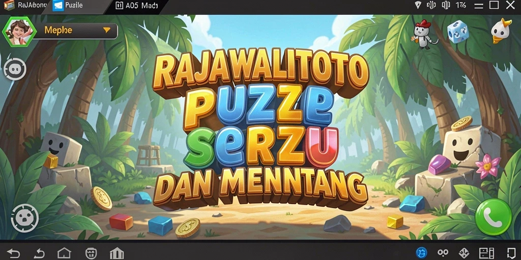 Tampilan seru gameplay RAJAWALITOTO dengan tantangan puzzle.