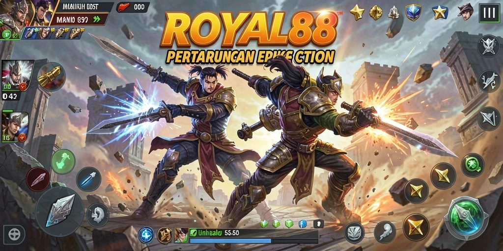Tampilan menarik dari gameplay seru ROYAL88.