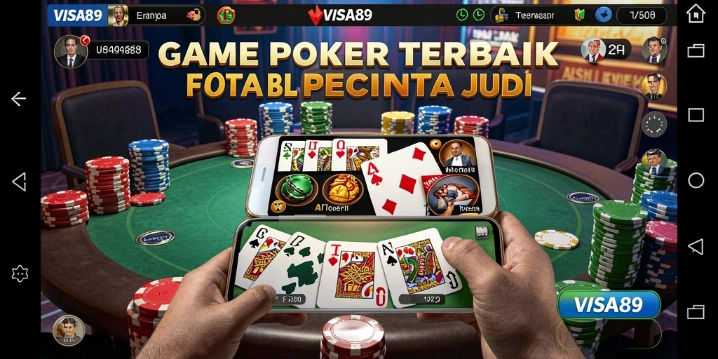 Gameplay seru dengan interaksi langsung antar pemain poker.