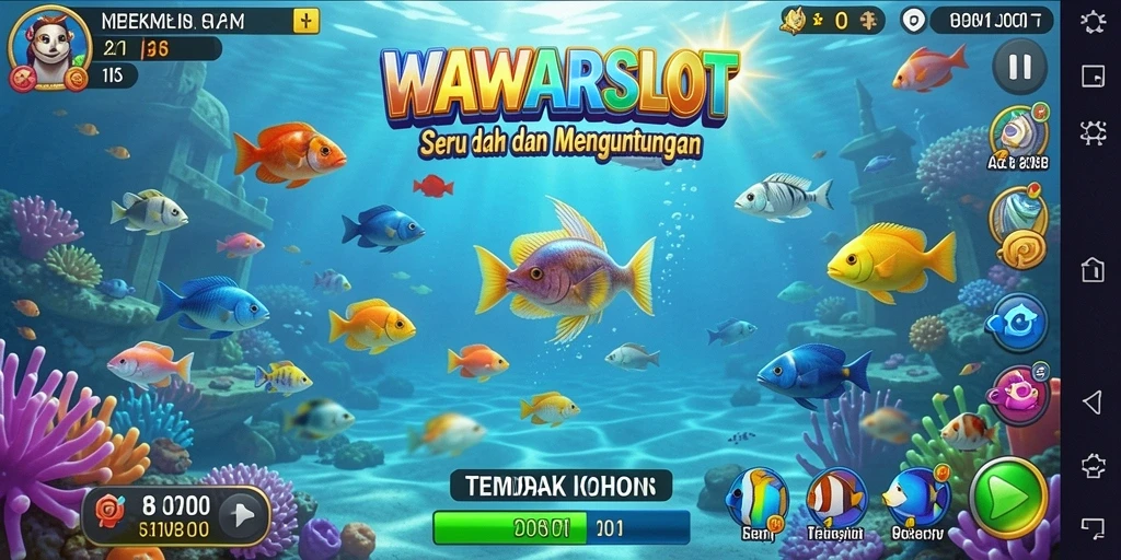 Gameplay seru Tembak Ikan di WAWARSLOT dengan grafis yang menarik.